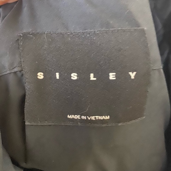 Sisley black zip up puffer jacket small - Picture 5 of 8